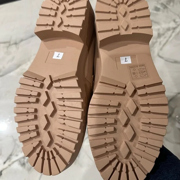 YETIER Platform Womens Loafer Leather Slip-Ons Round Toe Chunky Loafer Size 7 - Picture 3 of 3